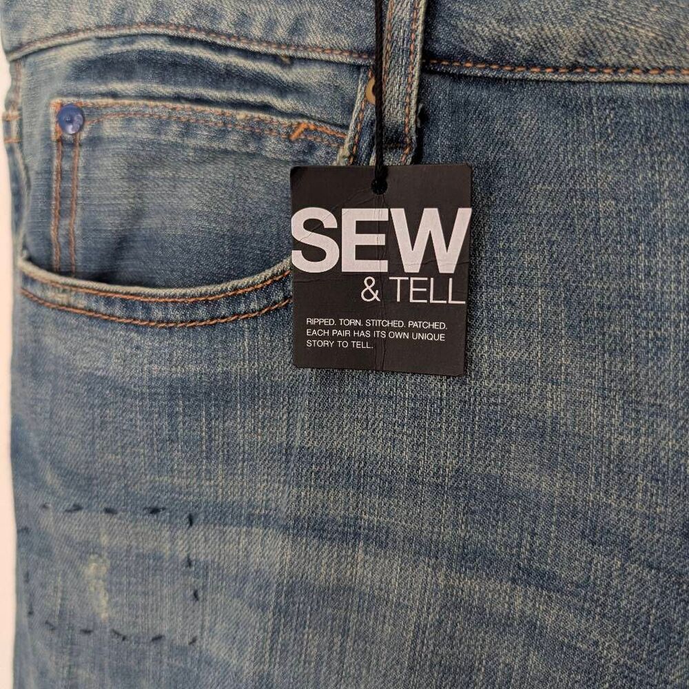 Gap 1969 Real Straight Patchwork Pants Size 14/32… - image 2